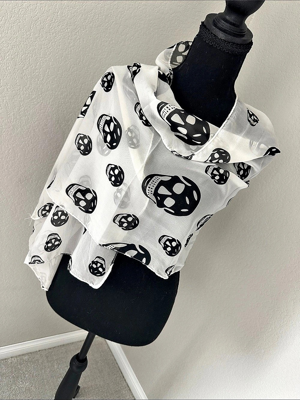 Skull print scarf or wrap